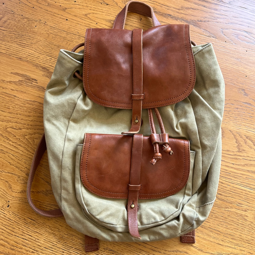 Madewell Canvas/Leather Backpack